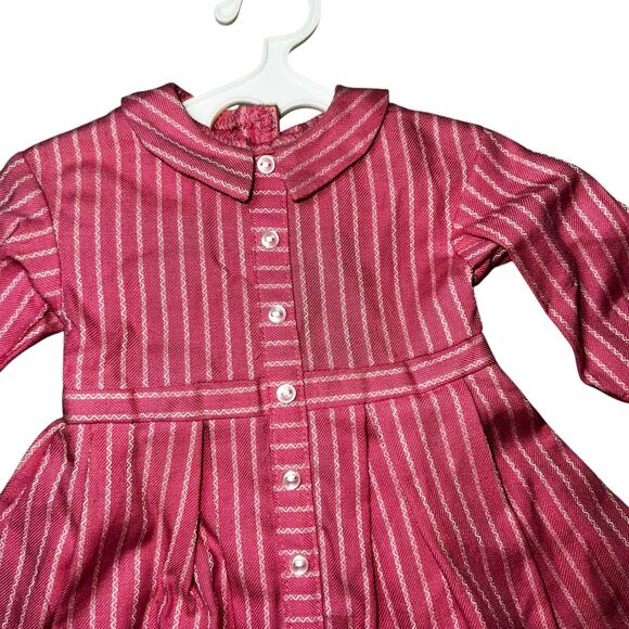 Vintage 1993 American Girl Pleasant place Addy Walker Pink striped Dress - Picture 3 of 5